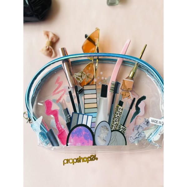 Makeup Pouch - Transparent - Set Of 3