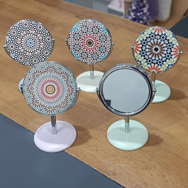 Mandala Art Table Mirror - Assorted - Single Piece
