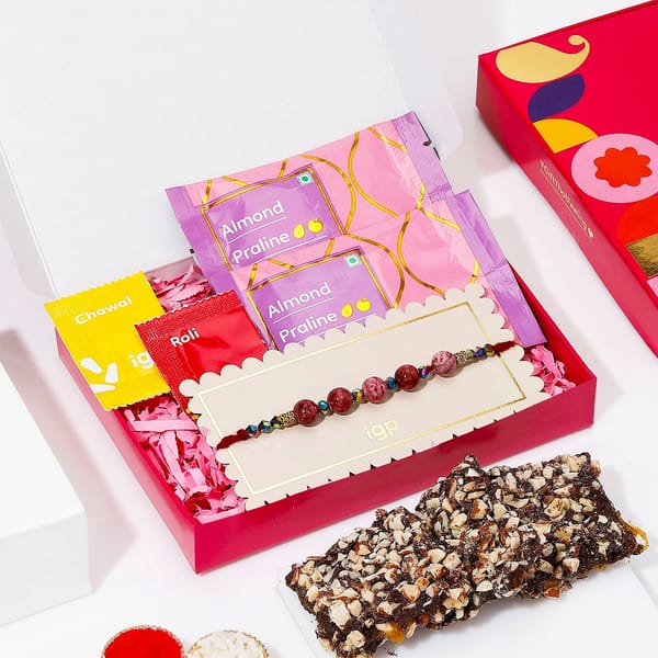 Marble Effect Rakhi With Almond Praline