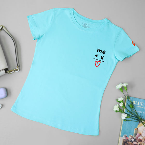 Me Plus You Is Love - Personalized Women's T-shirt - Mint
