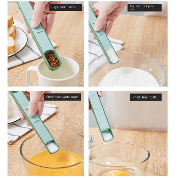 Measuring Spoon With Slider - 2 Scales - Single Piece