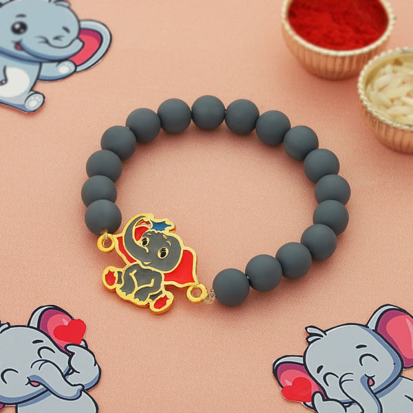 Meena Work Metal Rakhi For Kids