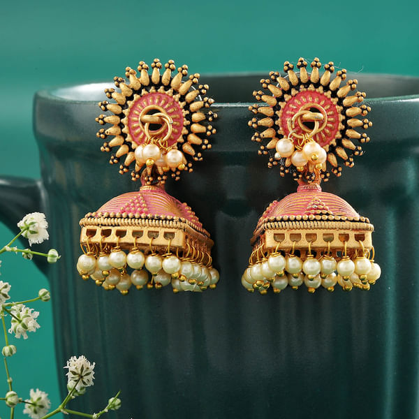Meenakari Jhumkis
