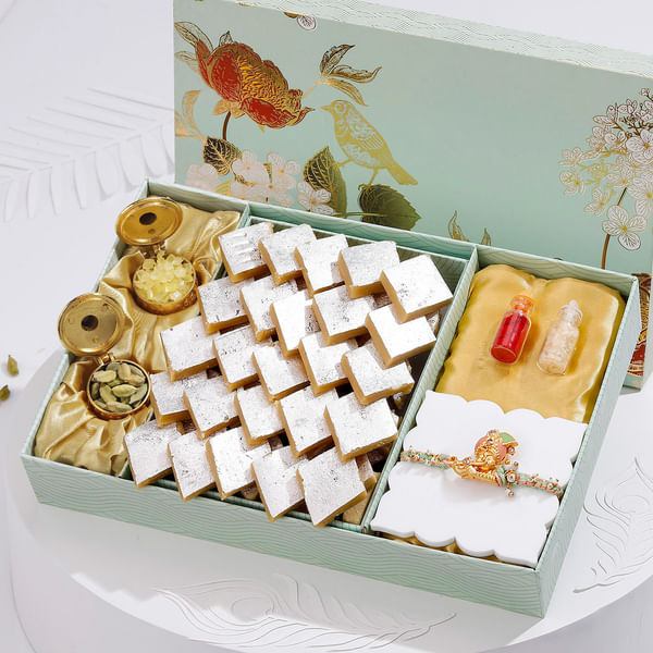 Meenakari Krishna Rakhi Hamper