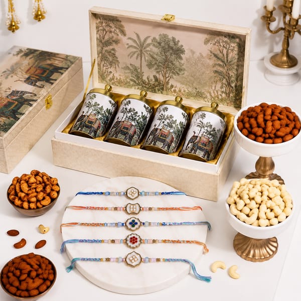 Meenakari Rakhi Hamper with Gourmet Dry Fruits