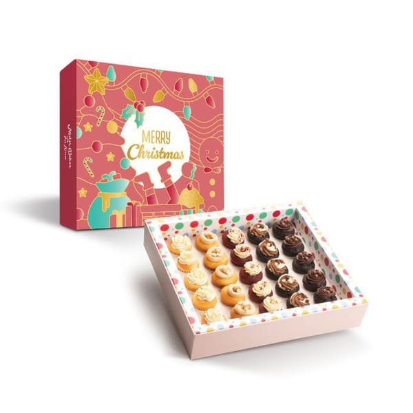 Merry Christmas Mini Cupcakes: Large Box
