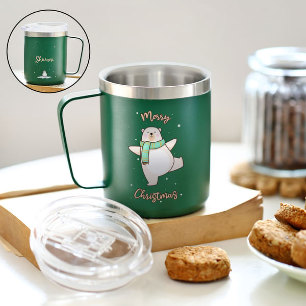 Merry Christmas - Personalized Green Mug
