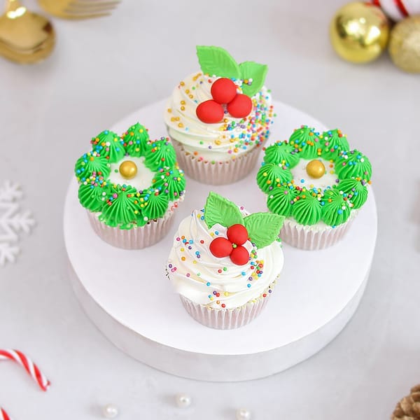 Merry Little Cupcakes - Set Of 4