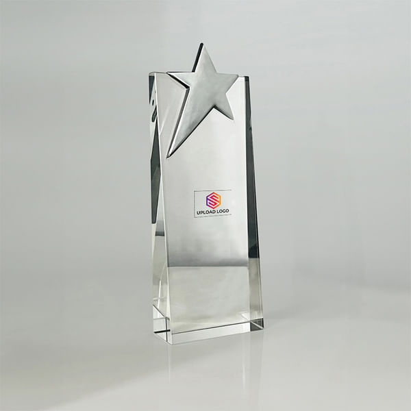 Metal Star Crystal Trophy