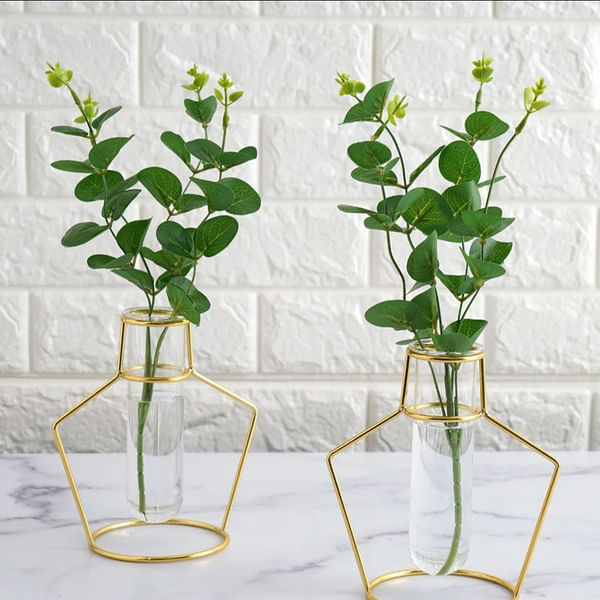 Metal Vase - Pentagon - Test Tube - Single Piece