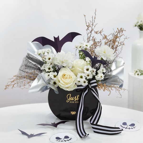 Midnight Elegance Halloween Arrangement