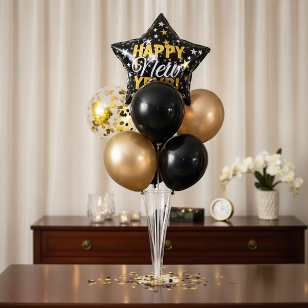 Midnight Spark New Year Balloon Decor