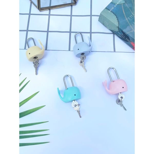Mini Metal Lock - Whale - Single Piece