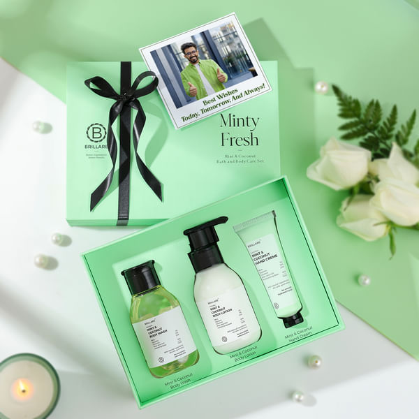 Minty Fresh Personalized Best Wishes Body Care Combo For Him