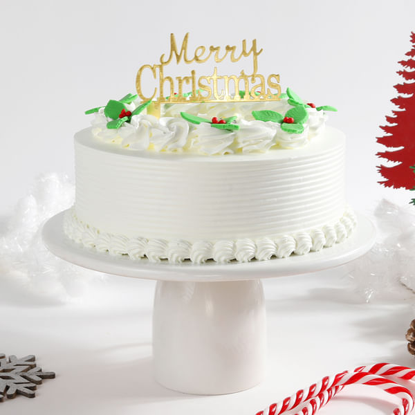 Mistletoe Christmas Cream Cake