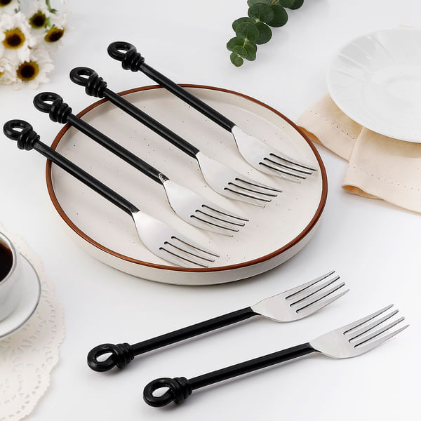 Modern Knot Stainless Steel Fork - Set Of 6