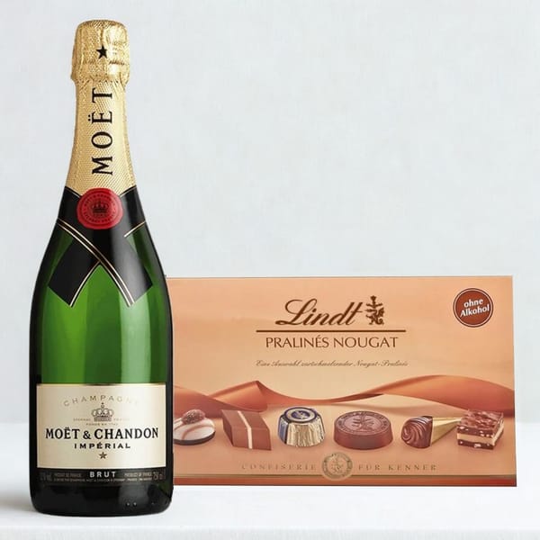 Moet Chandon and Lindt Pralines