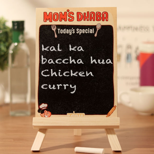 Mom's Dhaba Menu Board