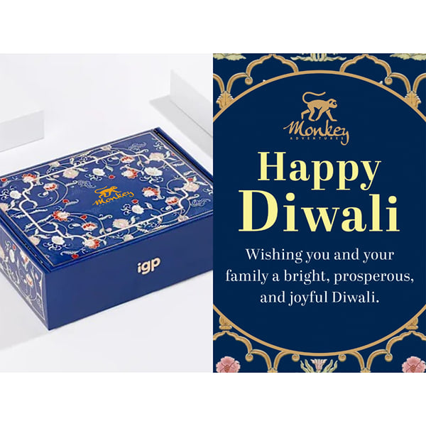 Monkey travel (Gleaming Tradition Diwali Hamper)