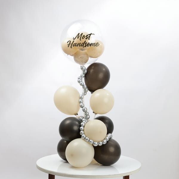 Most Handsome Monochrome Balloon Setup