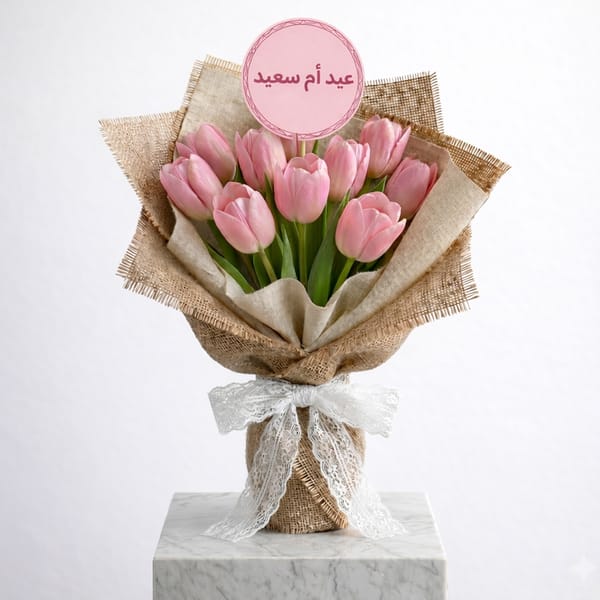 Mother's Day 10 Graceful Pink Tulip Bouquet