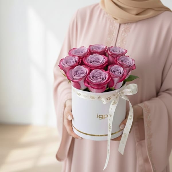 Mother's Day 9 Purple Roses Arrangement