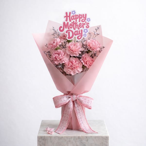 Mother's Day Elegant Pink Carnation Bouquet