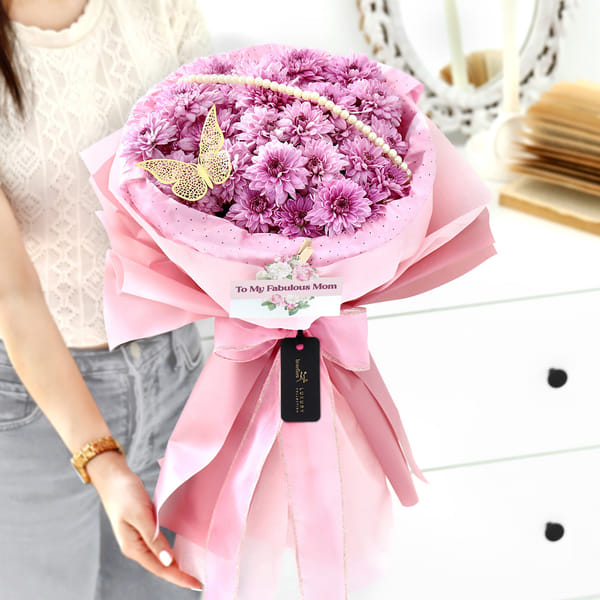 Mother's Day Fabulous Mauve Chrysanthemum Bouquet