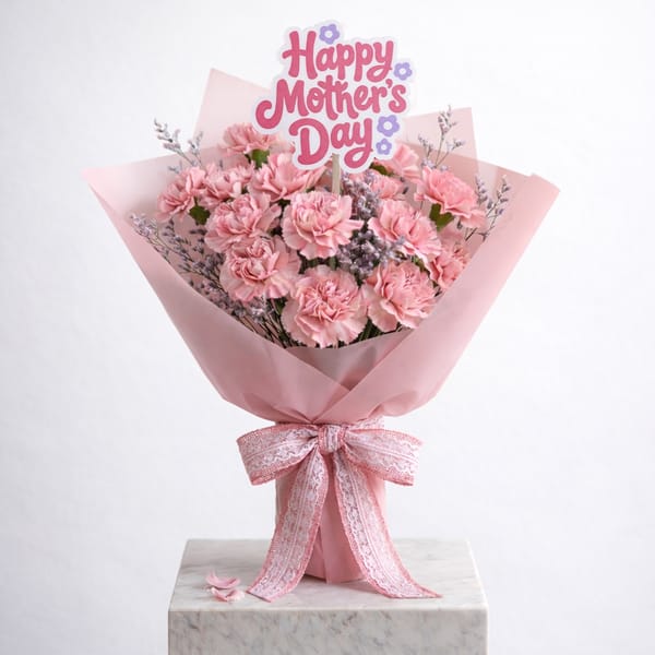 Mother's Day Soft Pink Carnation Bouquet