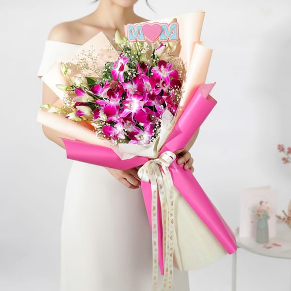 Mother's Day Timeless Purple Orchid Bouquet