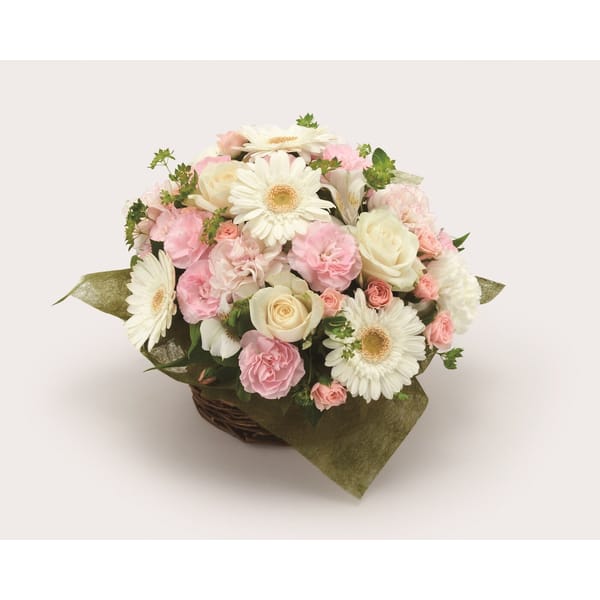 Mothers Day white and pink arrangement