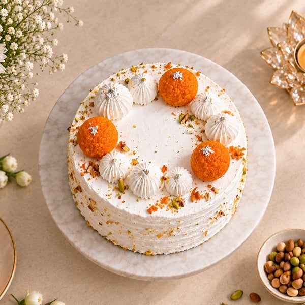 Motichoor Laddoo Bento Cake (300 g)