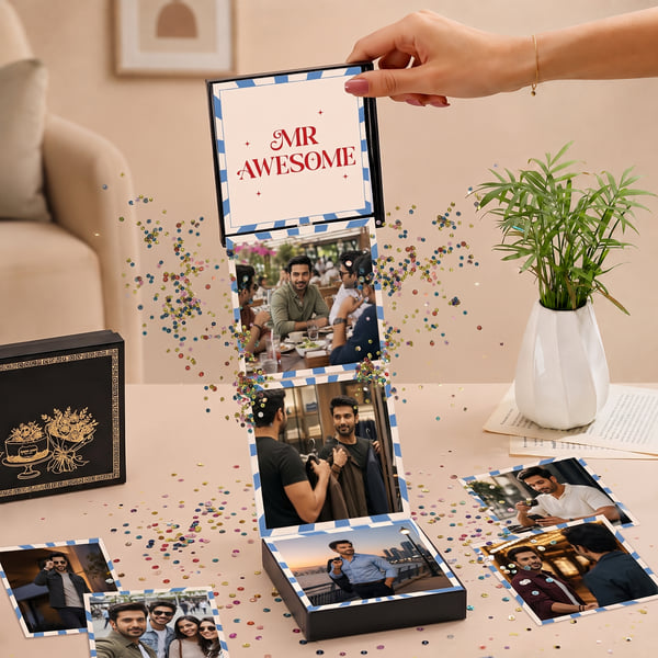 Mr Awesome Personalized Photo Pop-Up Box