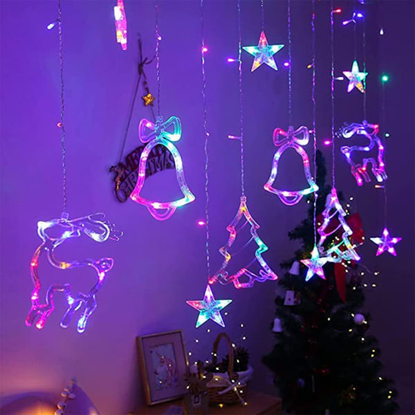 Multi-coloured Christmas Themed Motifs LED String Light - Assorted - Single Piece