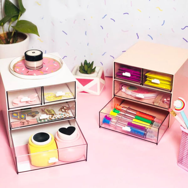 Multi Utility Storage Box With Drawers - Single Piece