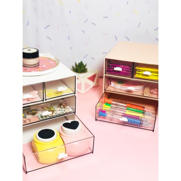 Multi Utility Storage Box With Drawers - Single Piece