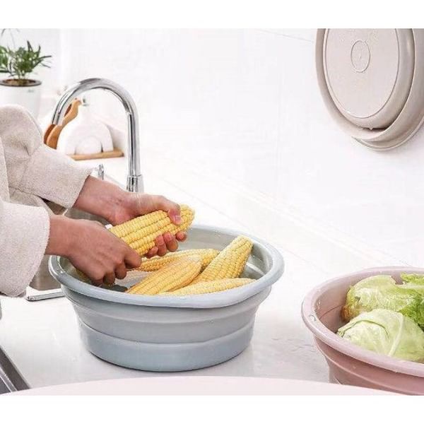 Multipurpose Collapsible Basket - Round - Single Piece - Assorted