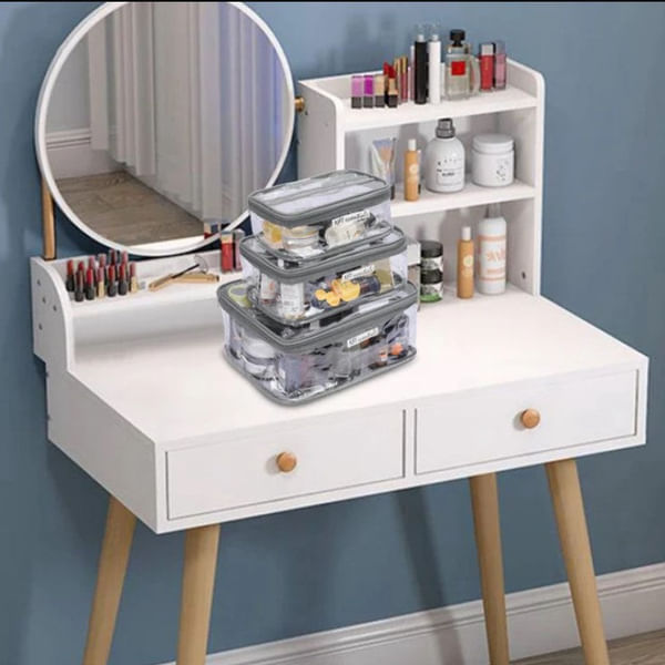 Multipurpose Organizer - Transparent - Assorted - Set Of 3