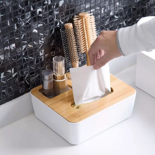Multipurpose Organizer with Tissue Box - Single Piece