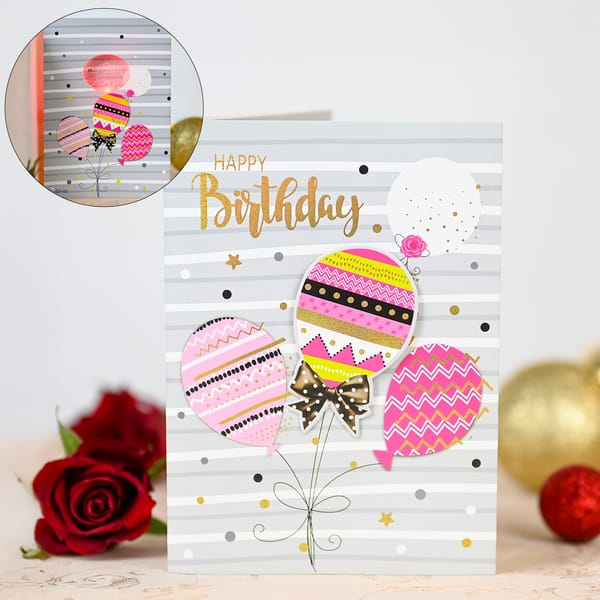 Musical Birthday Balloon Card