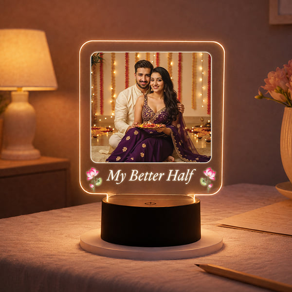 My Better Half Personalized LED Lamp