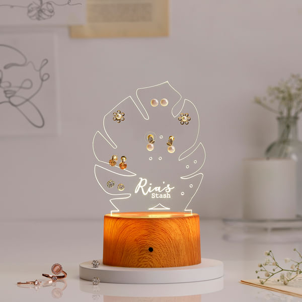 My Stash Personalized LED Jewellery Organizer And Lamp
