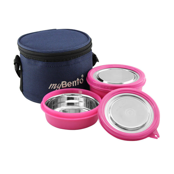 MYBENTO SS PACT BI-STEEL 660ML LUNCH BOX (151515-C732) WITH BAG