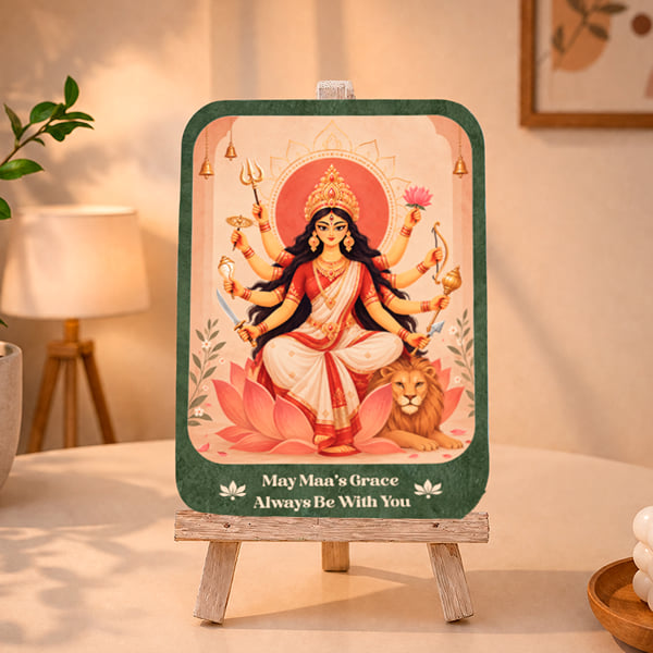Navratri Blessing Personalized Acrylic Photo Stand