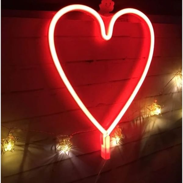 Neon Light - Heart - Single Piece