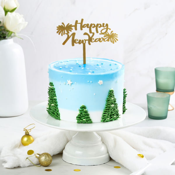 New Year Celebrations Cream Cake (1 Kg)
