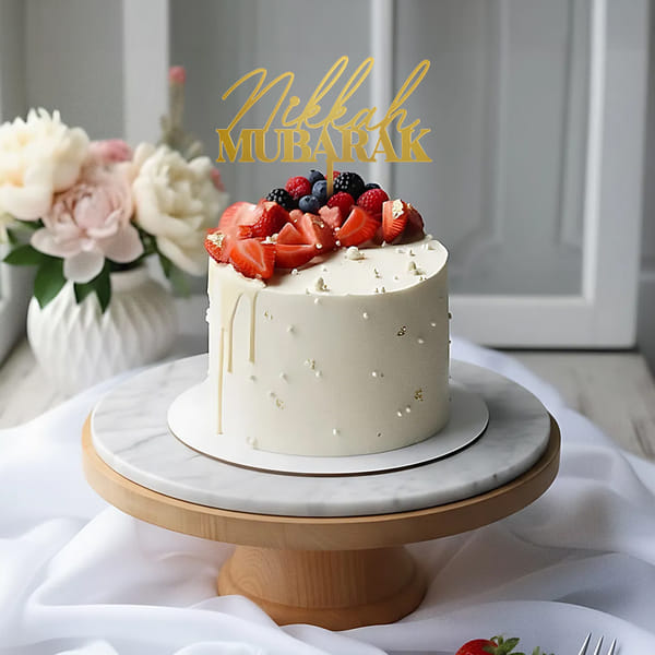 Nikkah Mubarak Pearl & Berry Cake (500 g)