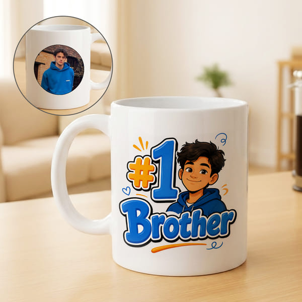No. 1 Brother Personalized Coffee Mug