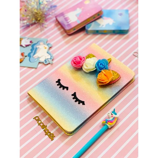 Notebook And Pen Set - Unicorn - Sparkle
