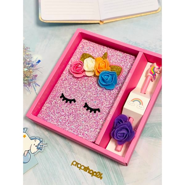 Notebook And Pen Set - Unicorn - Sparkle